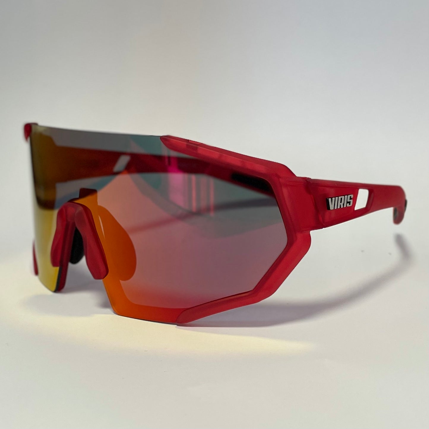 Raptor Sportbrille / Transparent rot